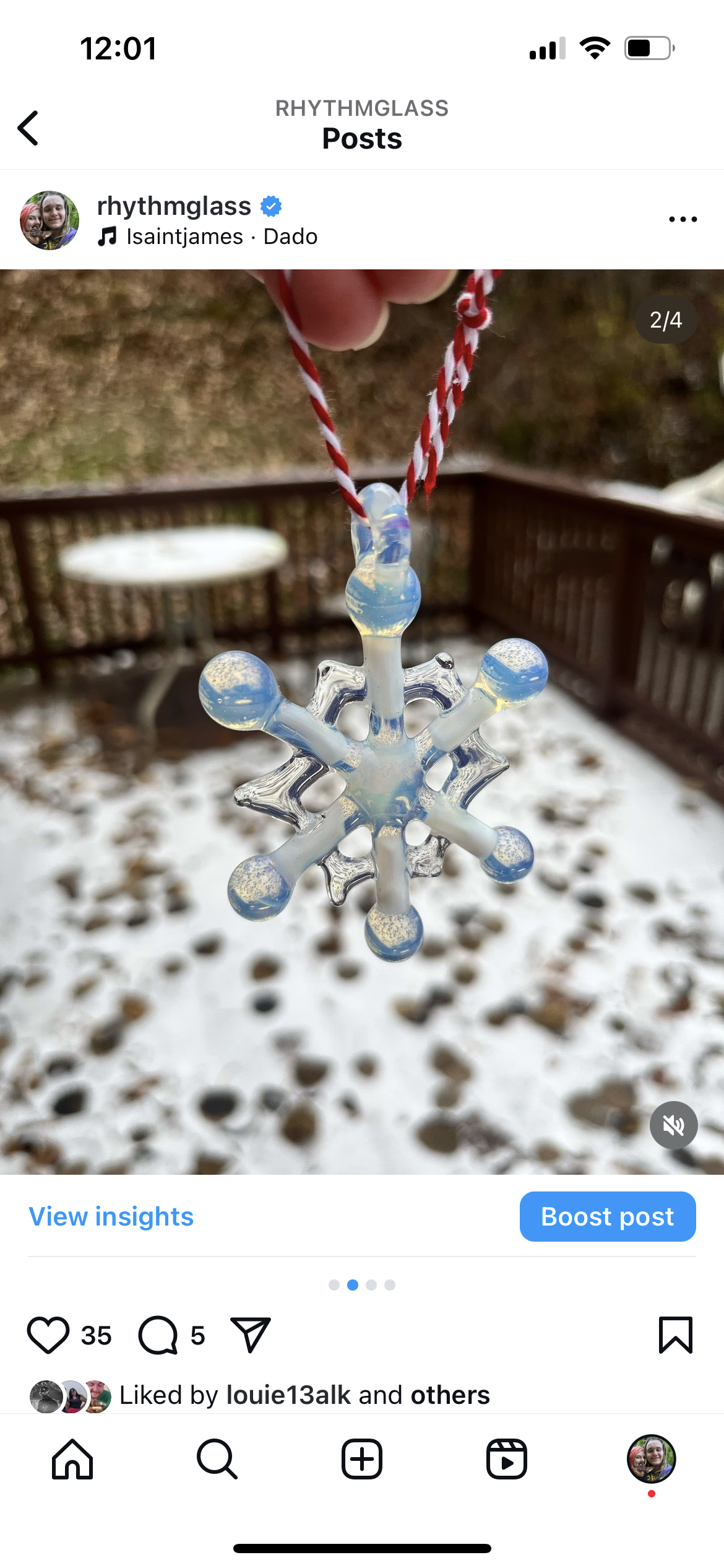 Snowflake Christmas ornament