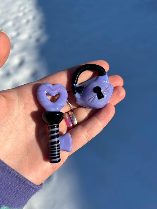 Purple & Black Lock & Key