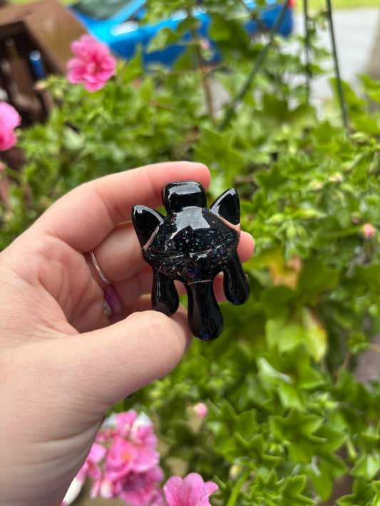 Black Crushed Opal Kitty